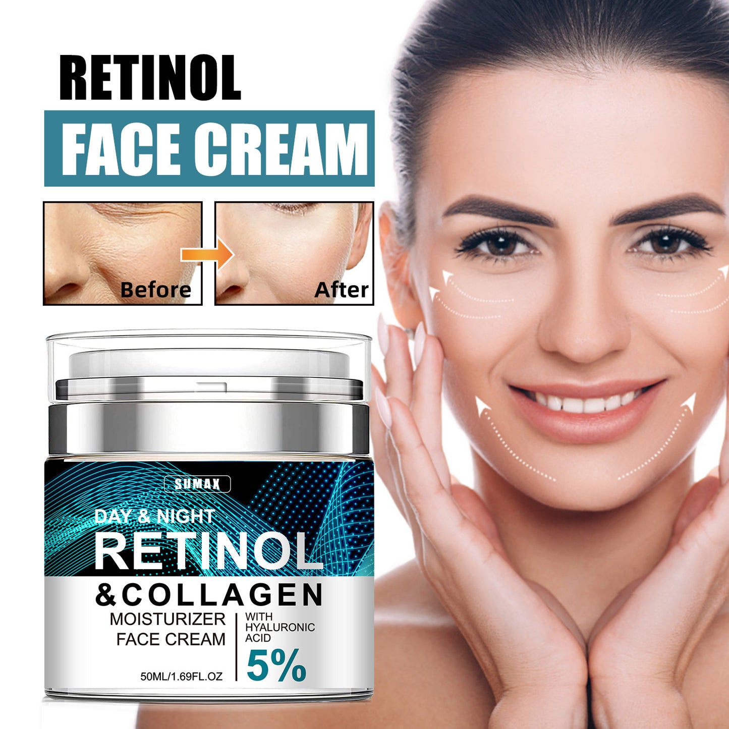 Retinol and collagen Skin Renewal Press-on Vitamin A Cream 50ml